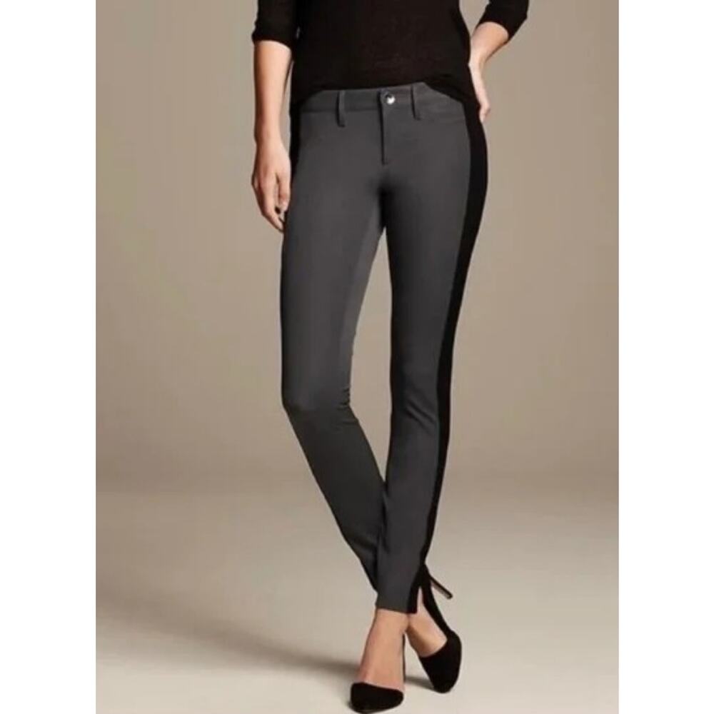 Banana Republic Womens Sloan Side Stripe Panel Pants Size 8P Ankle Length Skinny